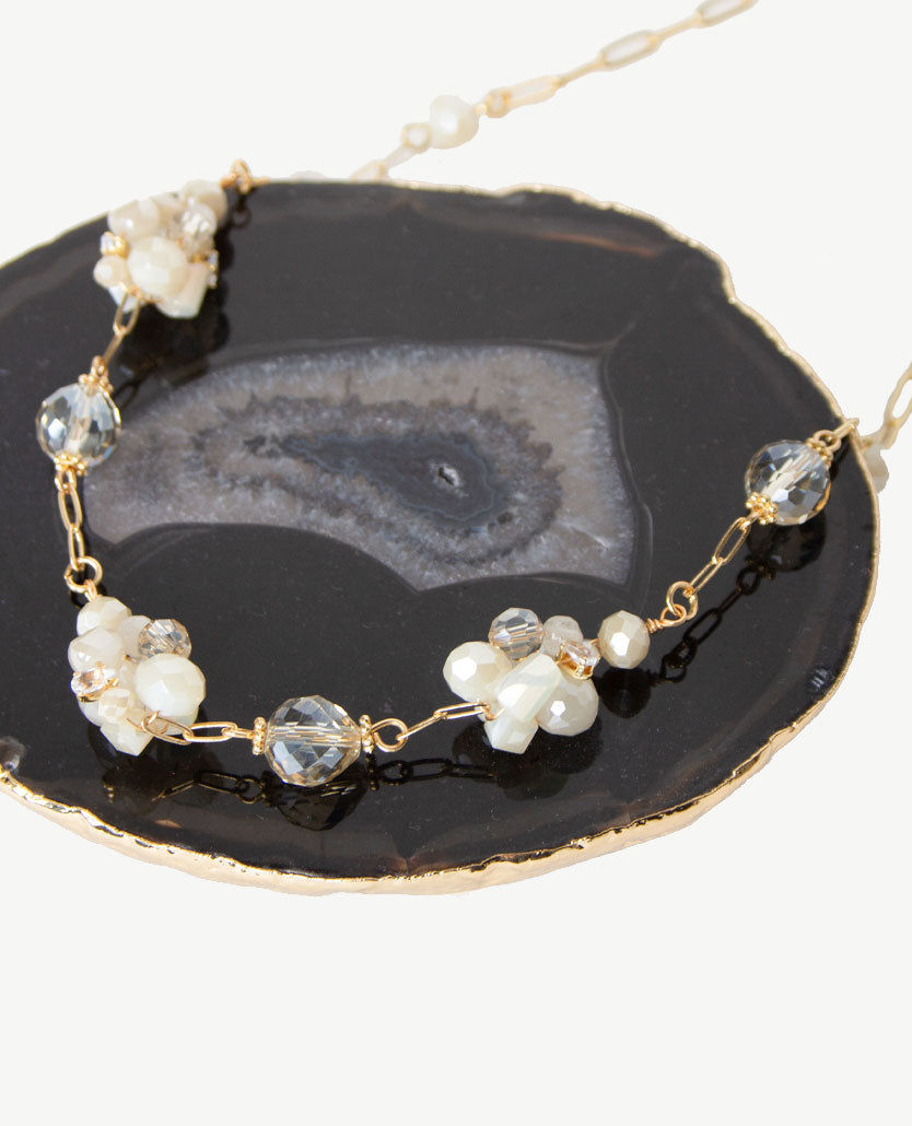 Korte Ketting – Elegant Design – Geclusterde Glaskralen 2