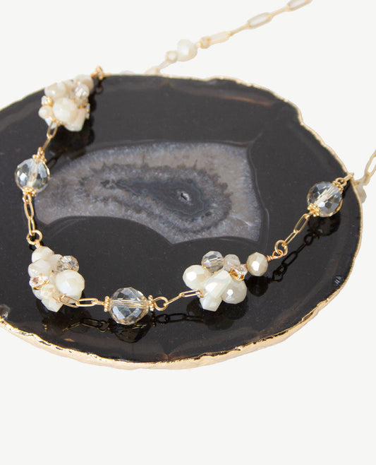 Korte Ketting – Elegant Design – Geclusterde Glaskralen 2