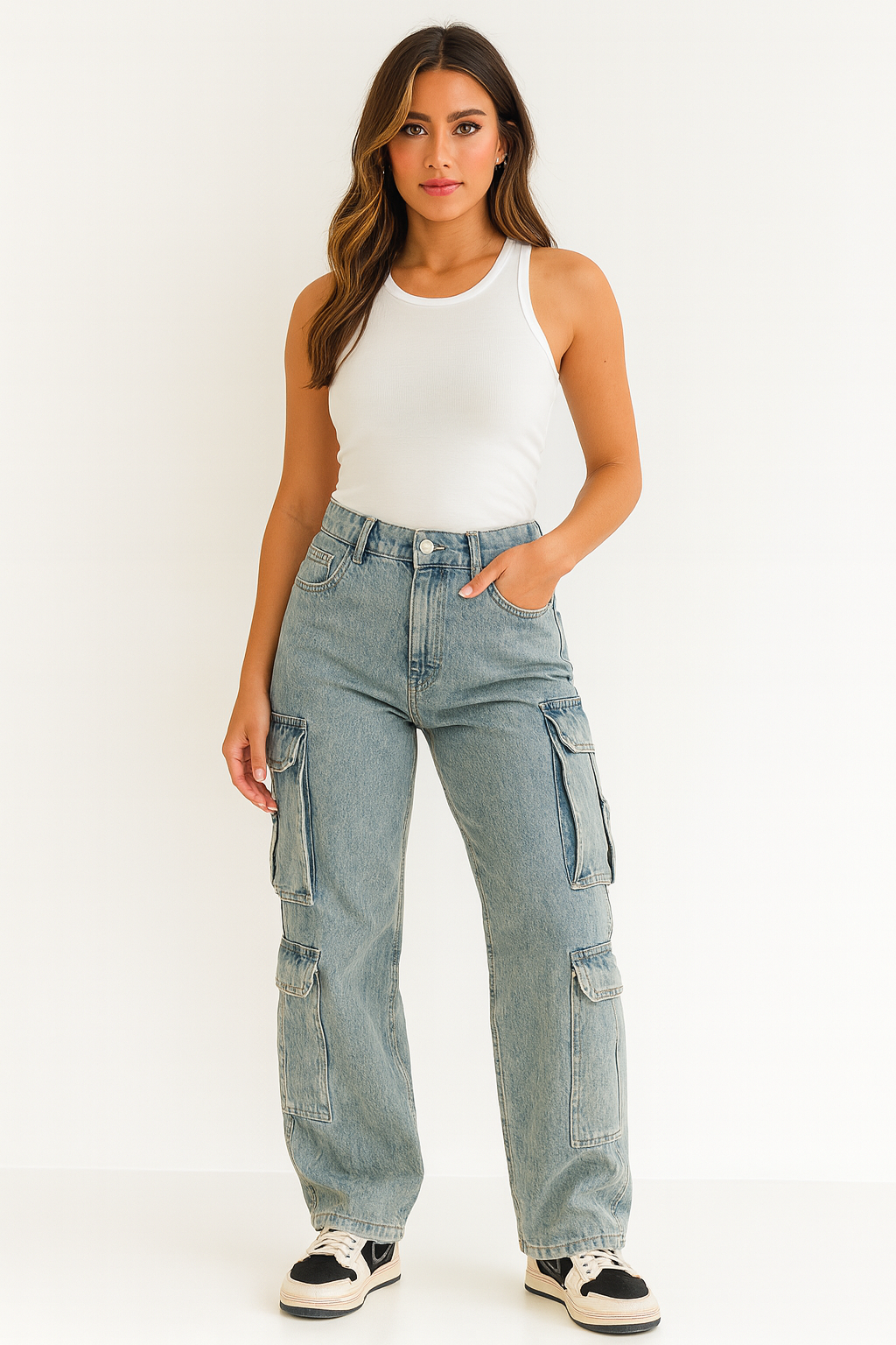 Denim Cargo Jeans – Stoere Streetwear Look 2