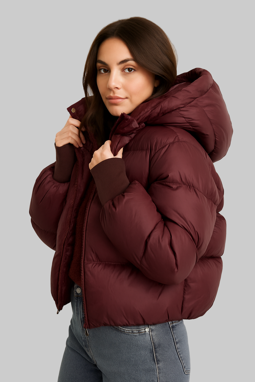 EVY – Bordeaux Puffer Jacket – Elegante Bescherming 1