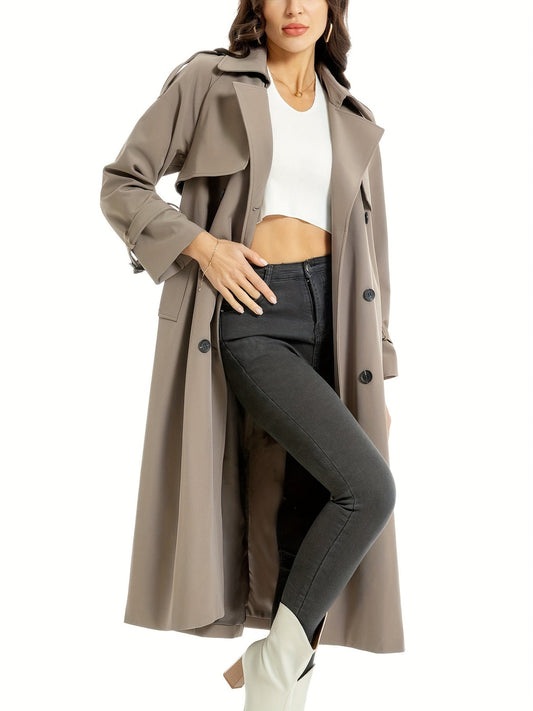 Elegante Maxi Trenchcoat – Tijdloze Stijl 6