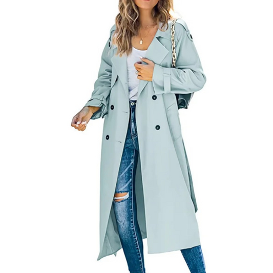Elegante Midi Trenchcoat – Tijdloos Design 1