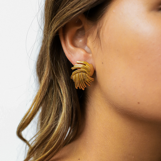 Geometrische Oorbellen Dames – Trendy Statement Goud 1