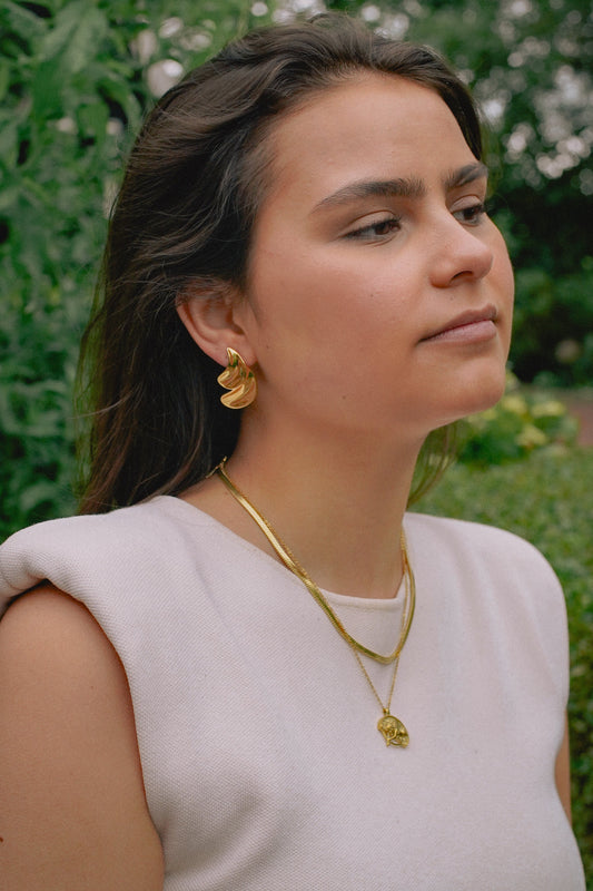 Gouden Oorbellen Dames – Elegante Statement Oorbellen 1