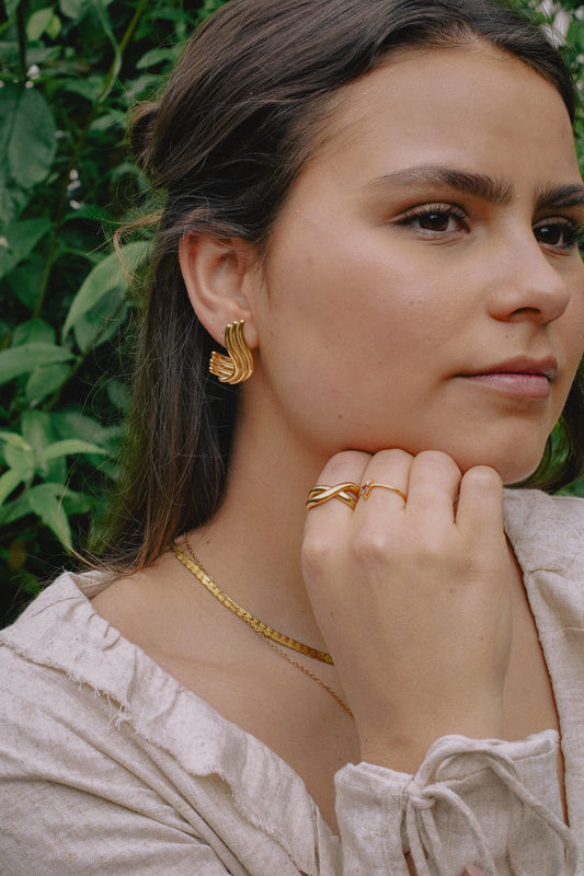 Gouden Oorbellen Dames – Elegante Stijl 1