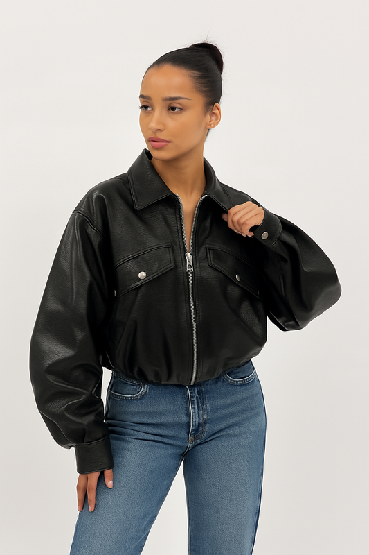 Leren Bomberjack – Tijdloos Design 1