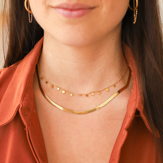 MUNTEN KETTING – Tijdloze Elegantie – Waterdicht Ontwerp 1