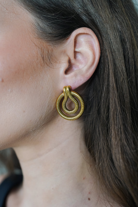 Oorbellen Dames – Gouden Statement Oorbellen – Elegant Ontwerp 1