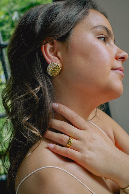 Vergulde Roestvrij Stalen Oorbellen Dames – Duurzaam en Waterdicht Sieradenpaar 1