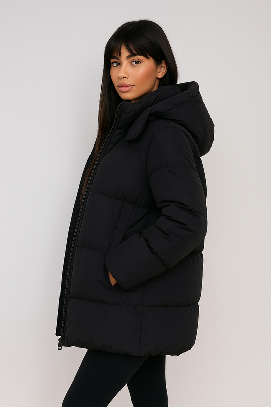 Zwarte Pufferjas – Gewatteerd Comfort 1