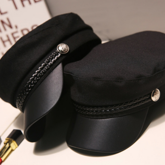 Zwarte Zomerhoed Dames van Katoenmix met Verstelbare Pasvorm en Diepte van 8 cm 1