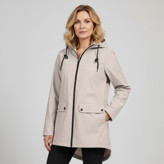 Waterdichte Midi Regenjas – Moderne Bescherming