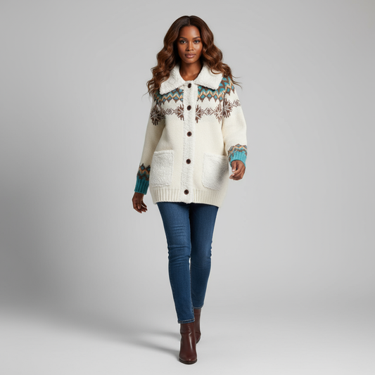 Gebreid Winter Vest – Zachte Fleece Kraag – Comfortabel en Stijlvol