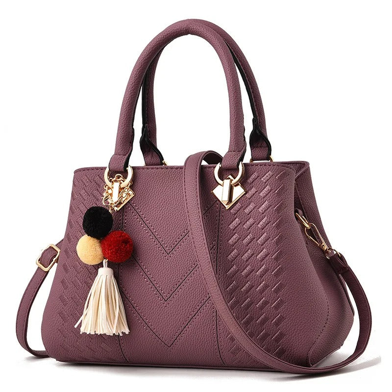 Dames Schoudertas Bruin One Size Echt Leer Vintage Handtas-4
