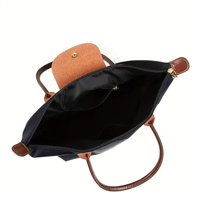 Dames Schoudertas Zwart 30x25x10 cm Gepolijst Leer-2