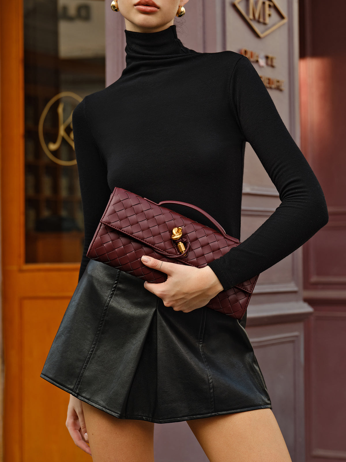 EMMA – Gevlochten Schoudertas Dames – Tijdloos Design 1