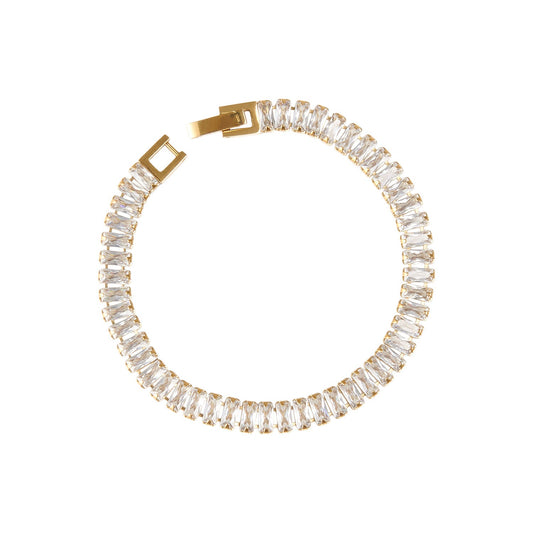 BAGUETTE ARMBAND – Luxe Heren Armband – Sprankelende Cubic Zirconia 0