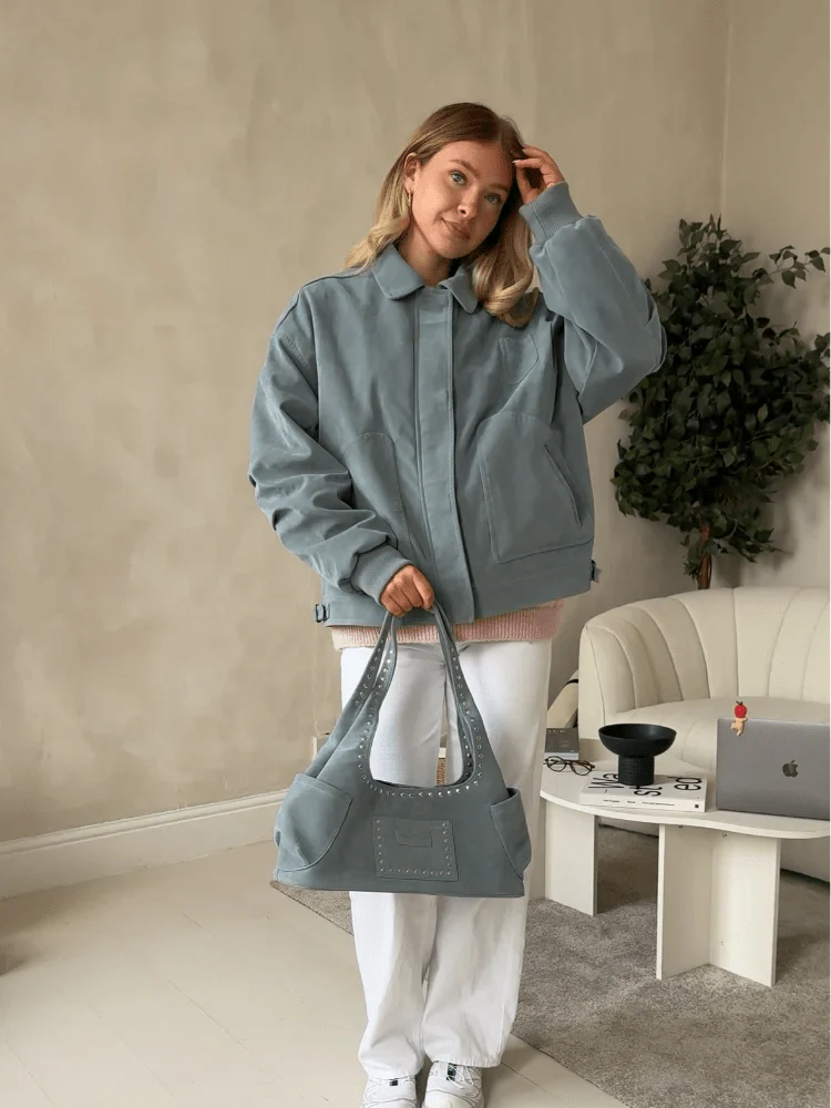 Blauwe Bomber Jas – Stoere Oversized Pasvorm 1