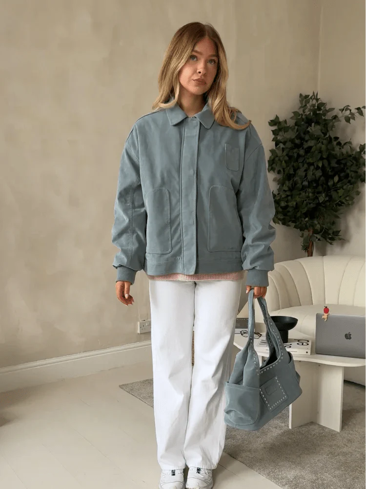 Blauwe Bomber Jas – Stoere Oversized Pasvorm 3