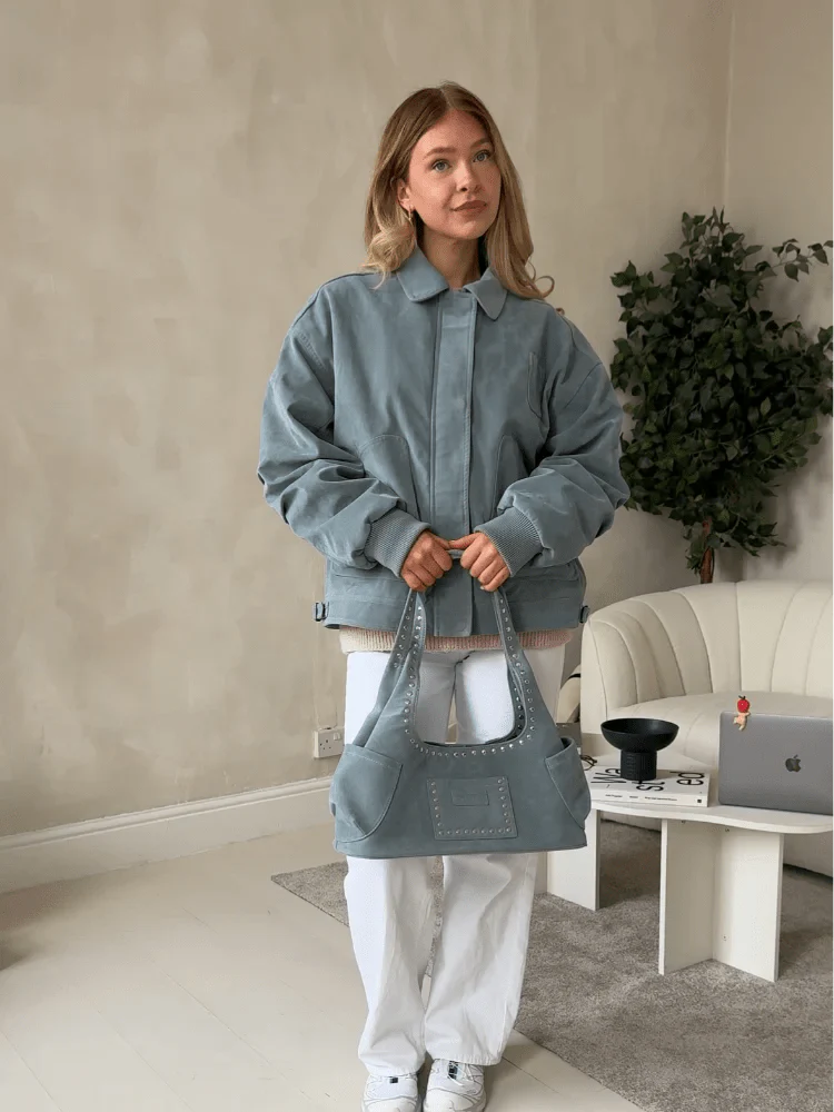 Blauwe Bomber Jas – Stoere Oversized Pasvorm 4