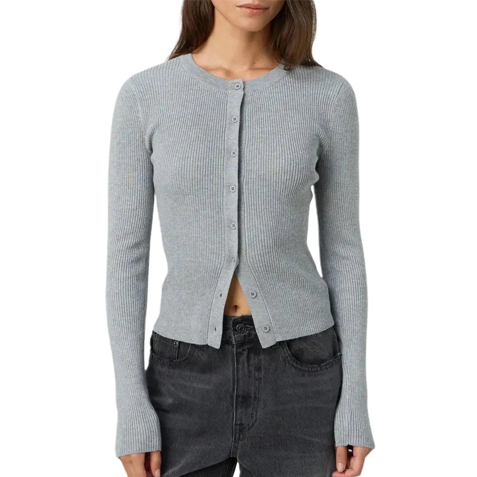 Cropped Cardigan voor Dames – Slim Fit Ontwerp 1