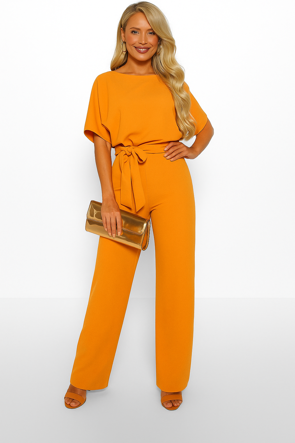 Dames Jumpsuit Zwart – Casual Elegantie Met Strik 10