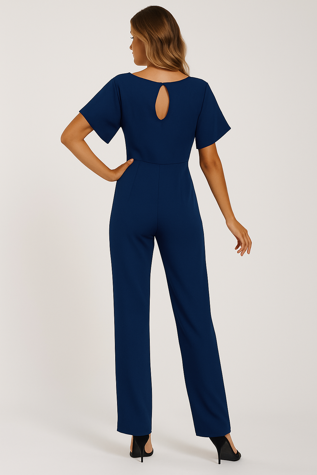 Dames Jumpsuit Zwart – Casual Elegantie Met Strik 8