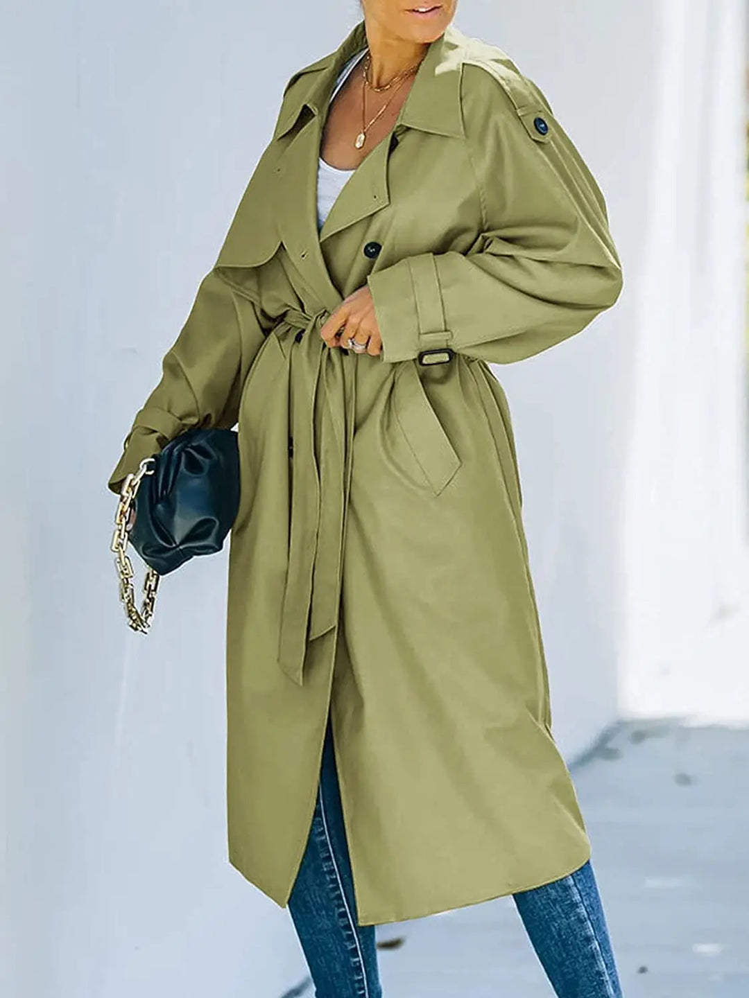 Dames Trenchcoat Zwart – Lange Midi Stijl 3