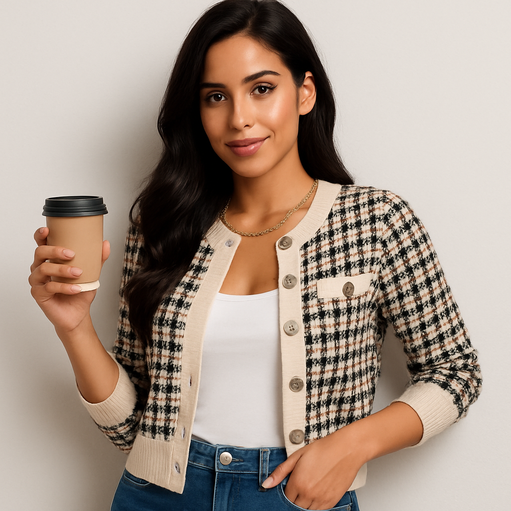 Dames Vest – Chique Tweed-Look – Comfortabele Pasvorm 1