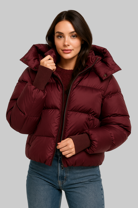 EVY – Bordeaux Puffer Jacket – Elegante Bescherming 0