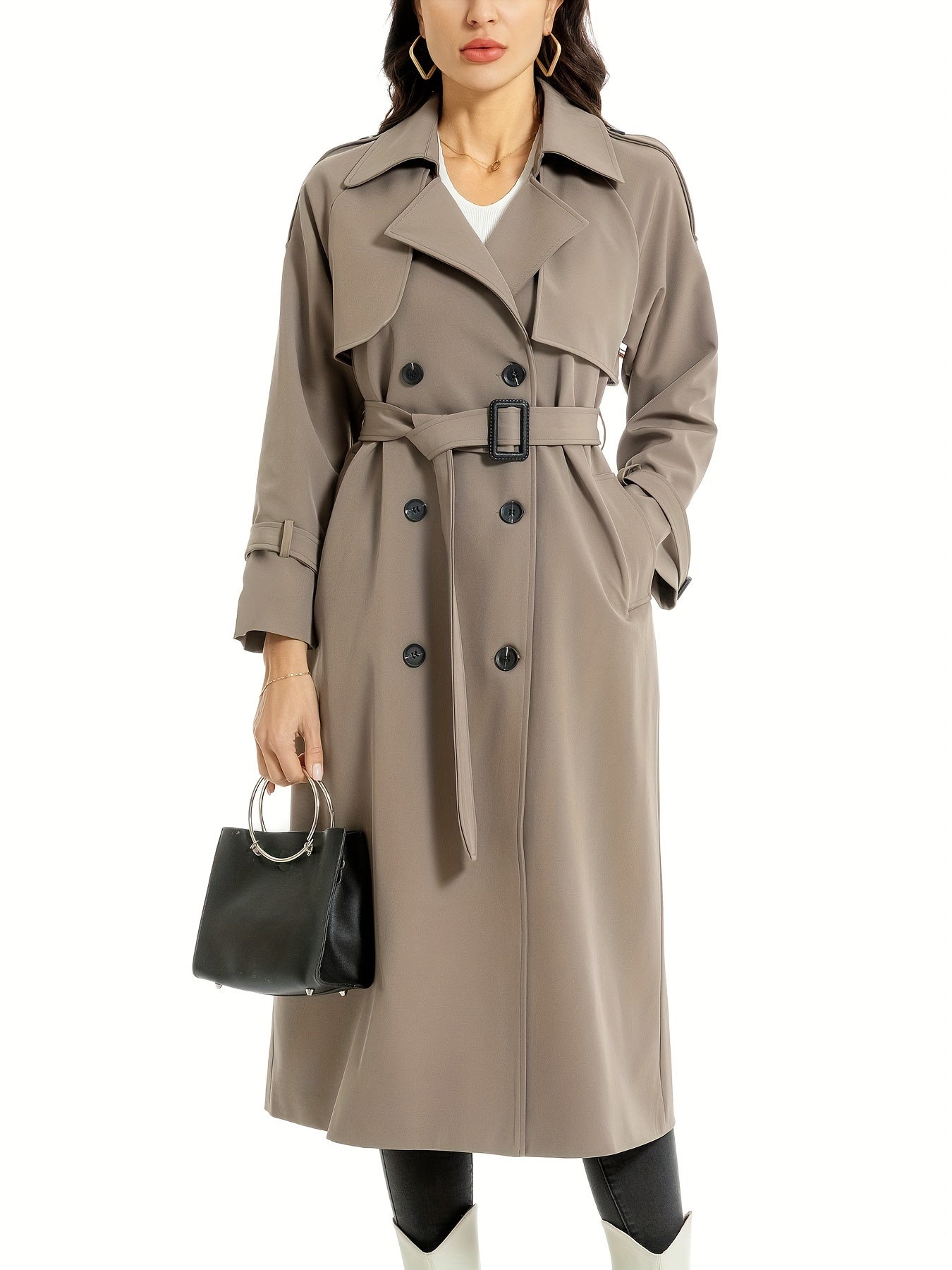 Elegante Maxi Trenchcoat – Tijdloze Stijl 0