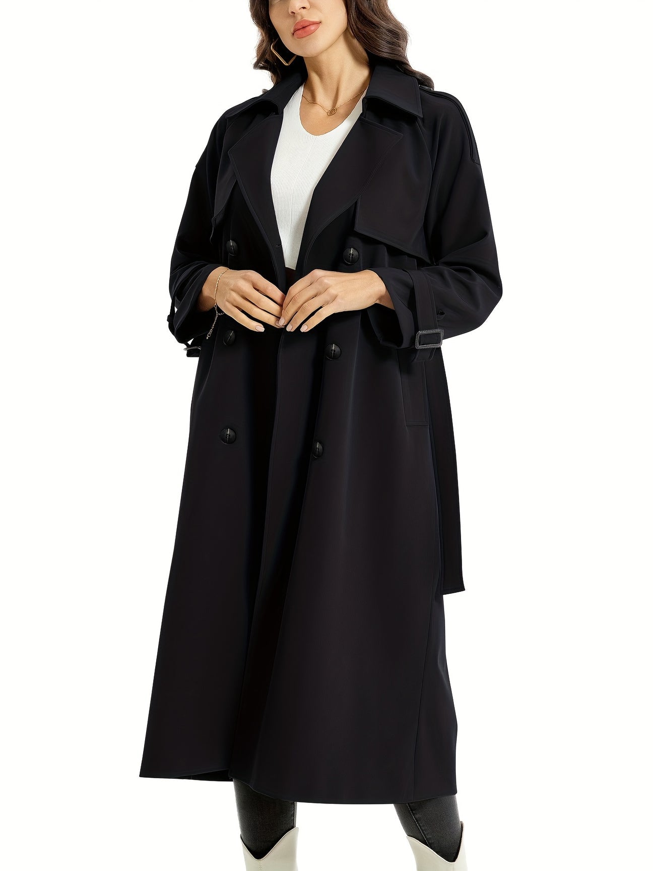 Elegante Maxi Trenchcoat – Tijdloze Stijl 1
