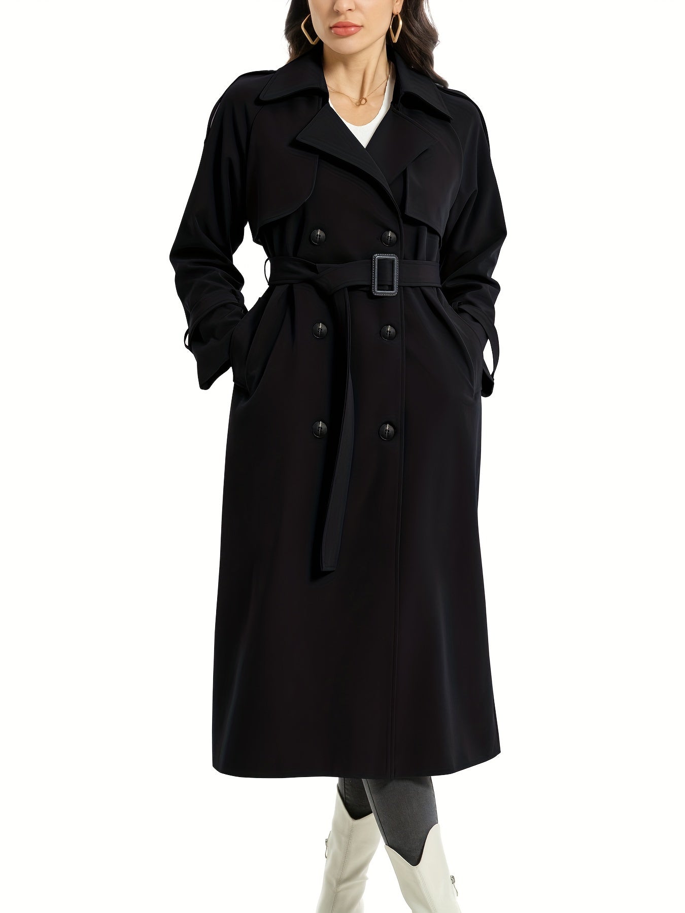 Elegante Maxi Trenchcoat – Tijdloze Stijl 2