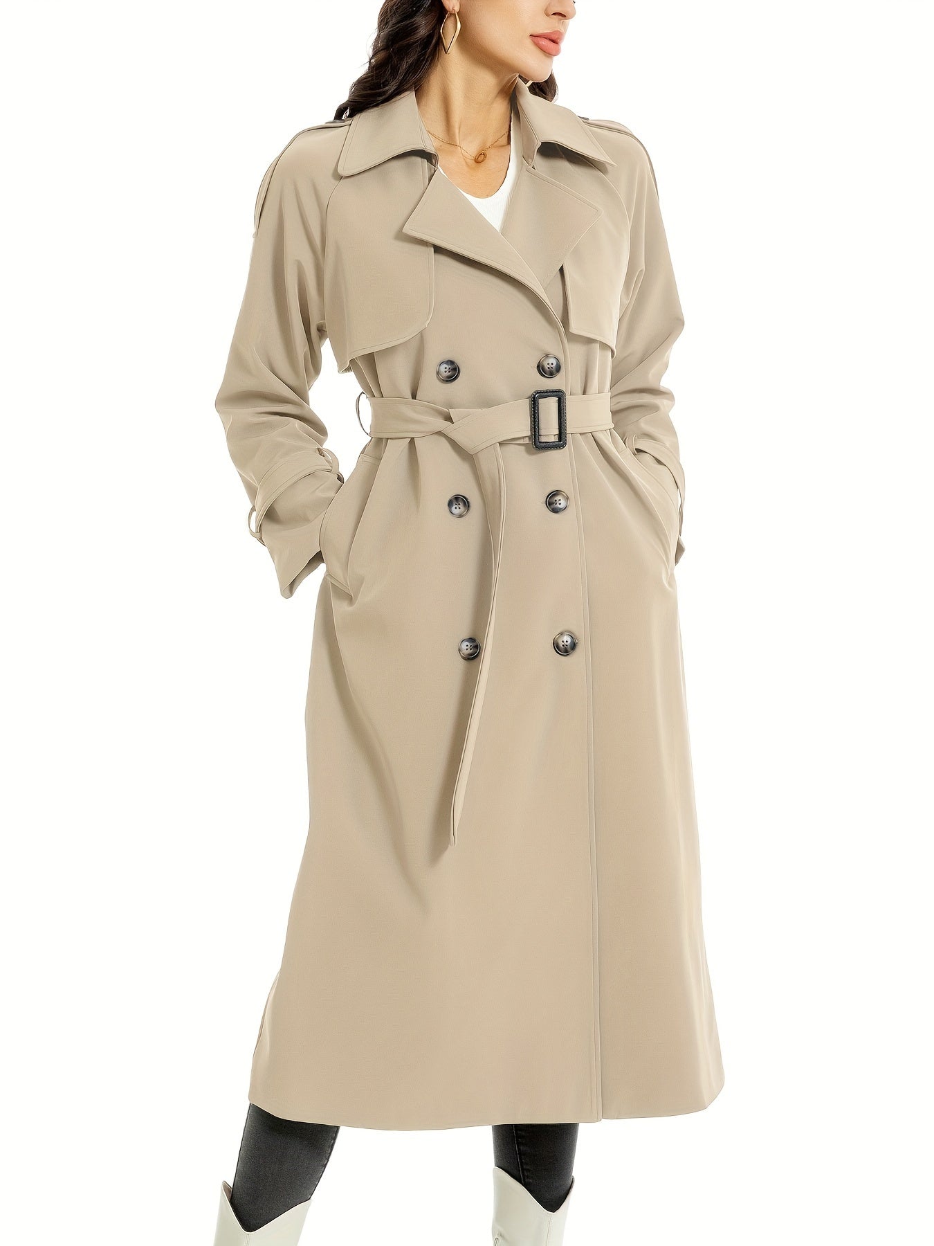 Elegante Maxi Trenchcoat – Tijdloze Stijl 5