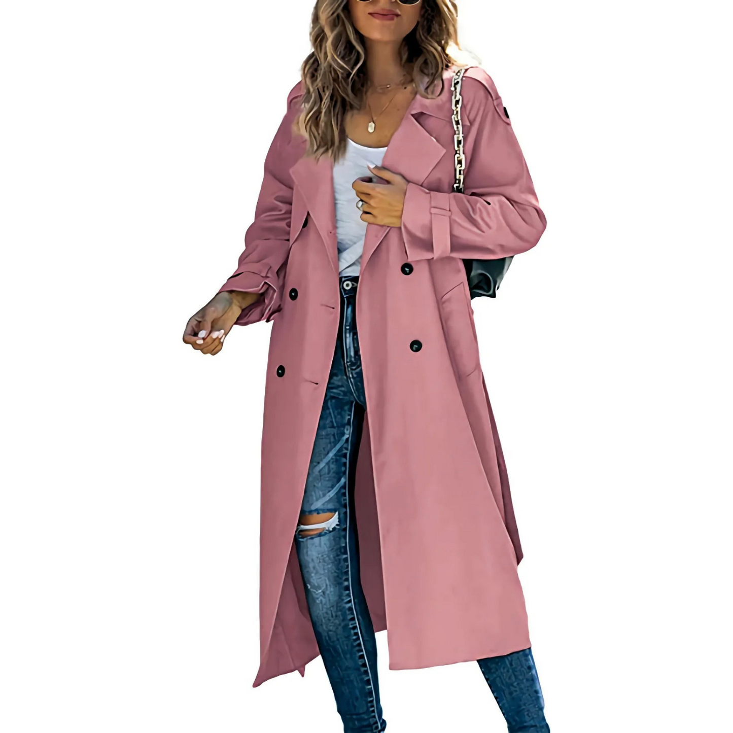 Elegante Midi Trenchcoat – Tijdloos Design 2