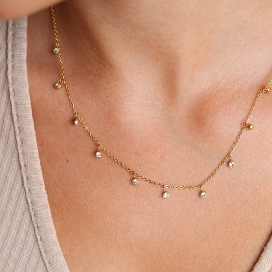Fijne Ketting Dames – Elegante Zirkonia Design 1