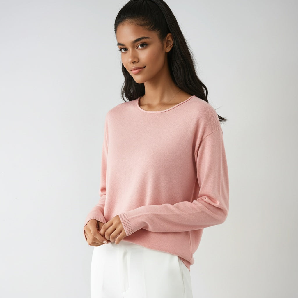 Fijngebreide Trui Dames – Comfortabele Basis 0