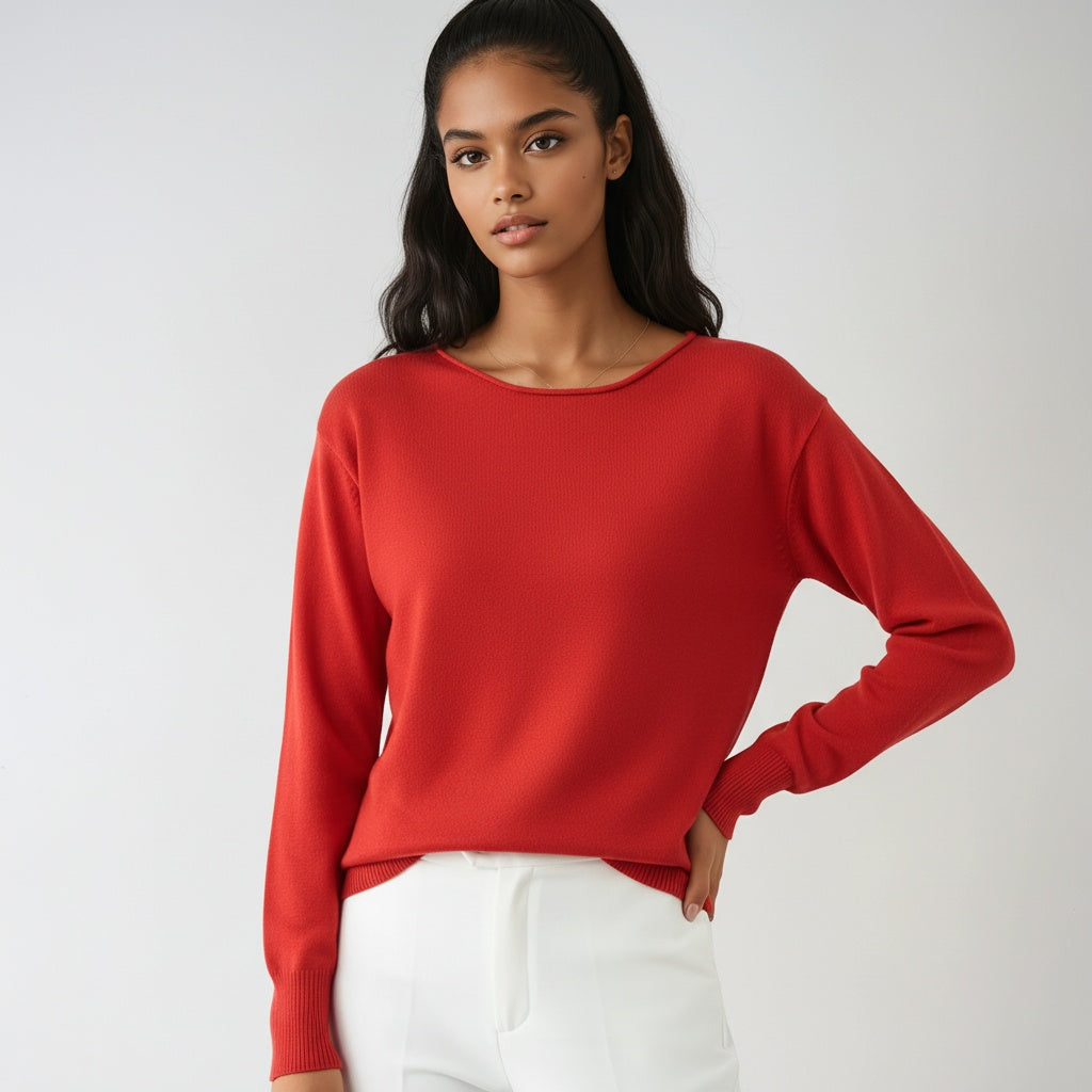 Fijngebreide Trui Dames – Comfortabele Basis 2