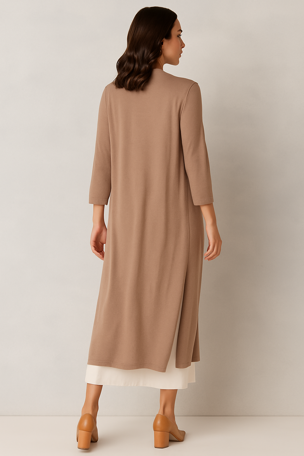 GEBREID MAXI VEST – Elegante Open Pasvorm – Stijlvol en Comfortabel 2