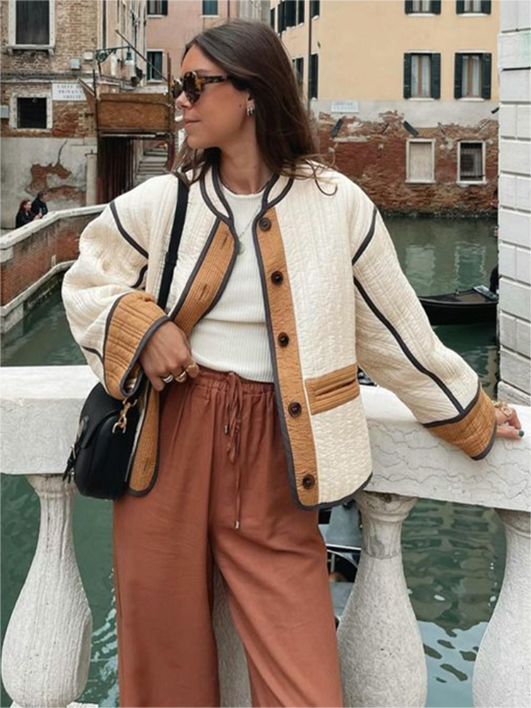 Gewatteerde Bomberjas Dames – Moderne Stijl 4