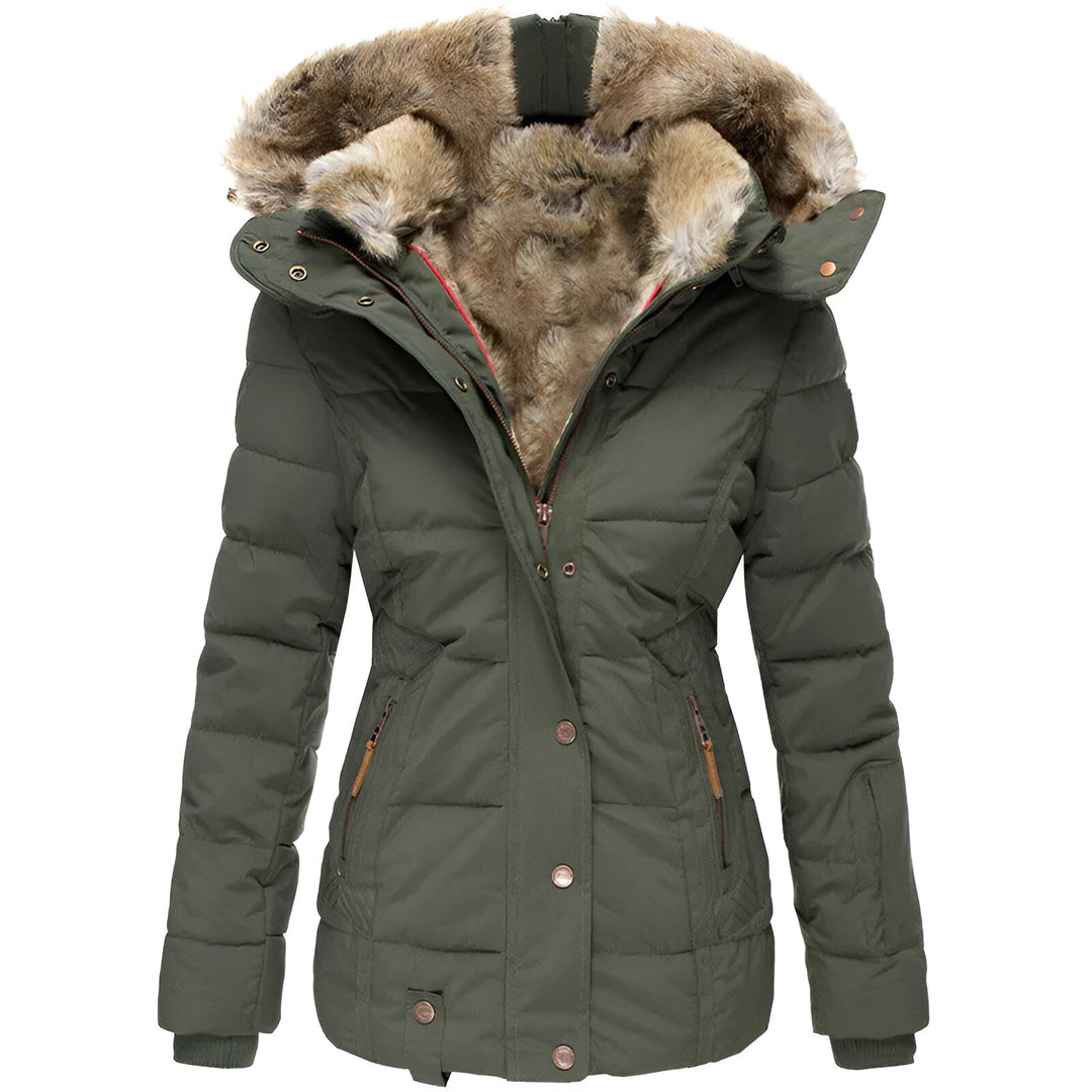 Gewatteerde Winterjas Dames – Luxe Faux Fur Kap 2