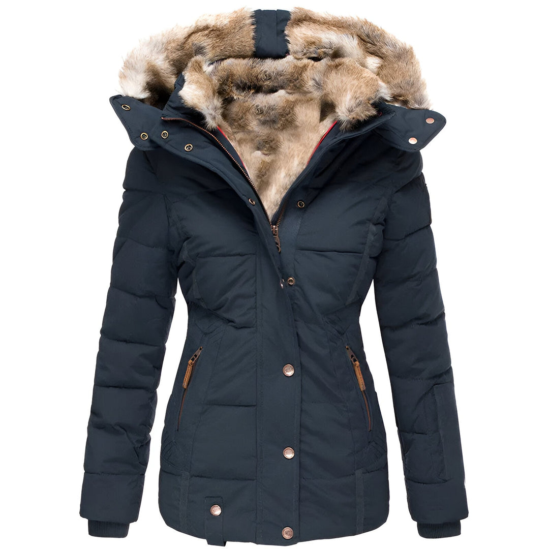 Gewatteerde Winterjas Dames – Luxe Faux Fur Kap 3
