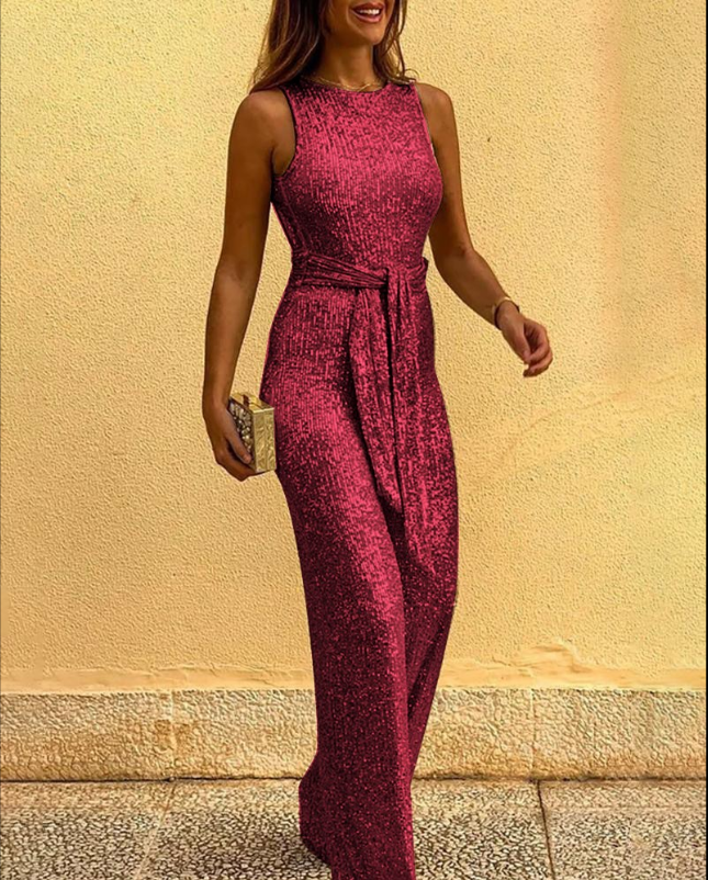 Glitter Jumpsuit – Feestelijke Elegantie – Open Rug 7