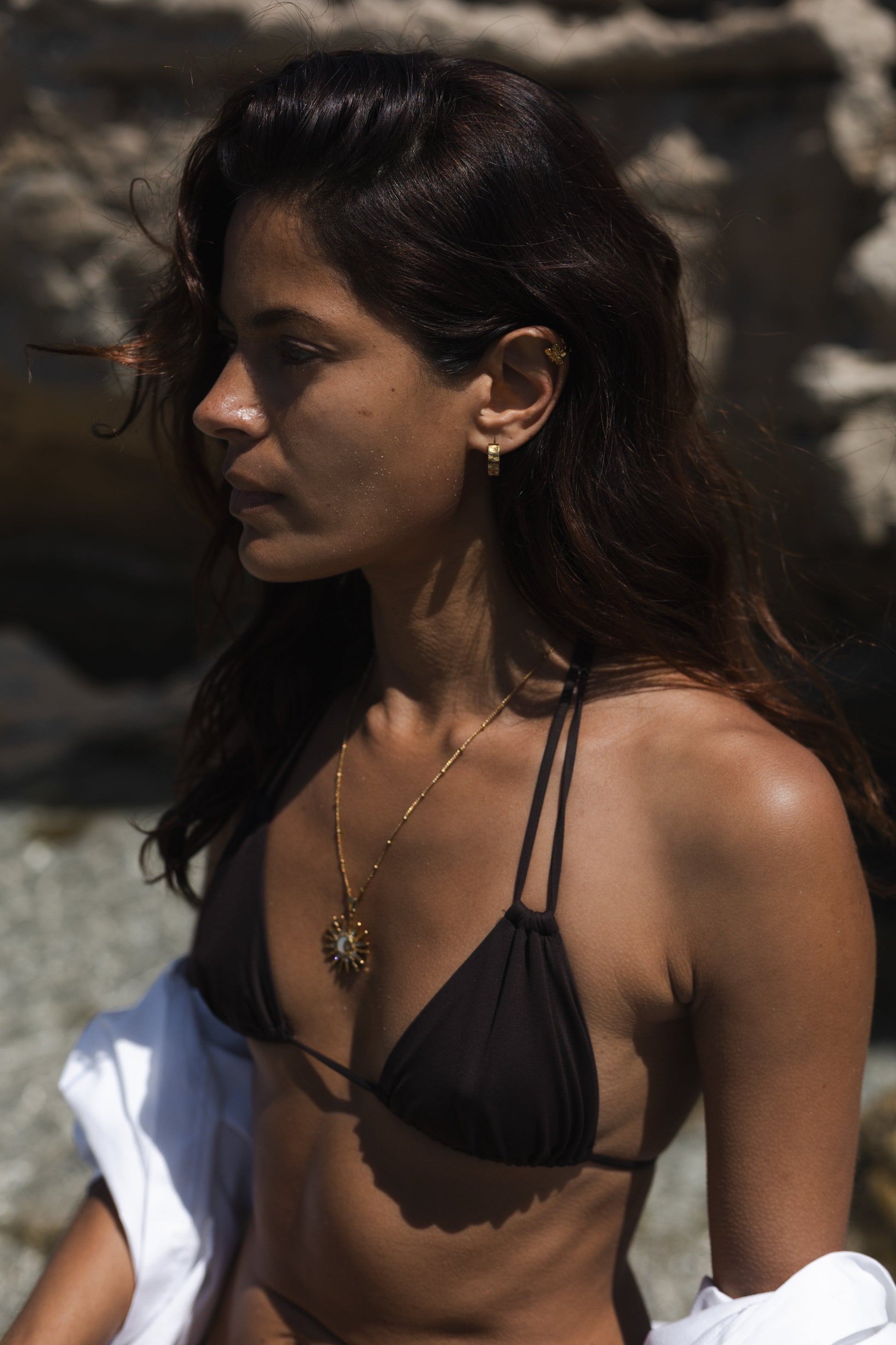 Gouden Huggies Oorbellen Dames van Roestvrij Staal – Waterdicht en Krasbestendig Verguld Design 4