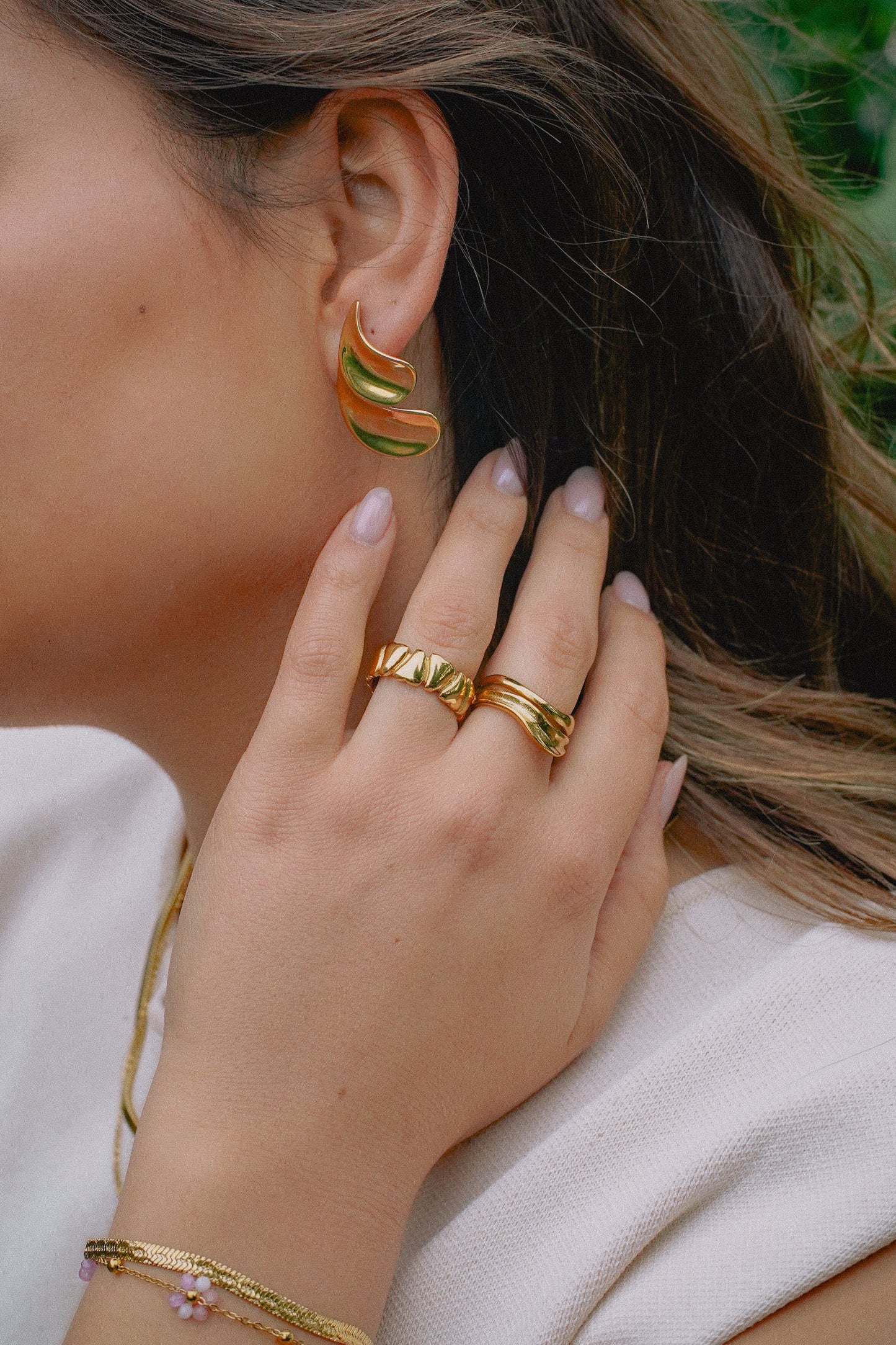 Gouden Oorbellen Dames – Elegante Statement Oorbellen 2