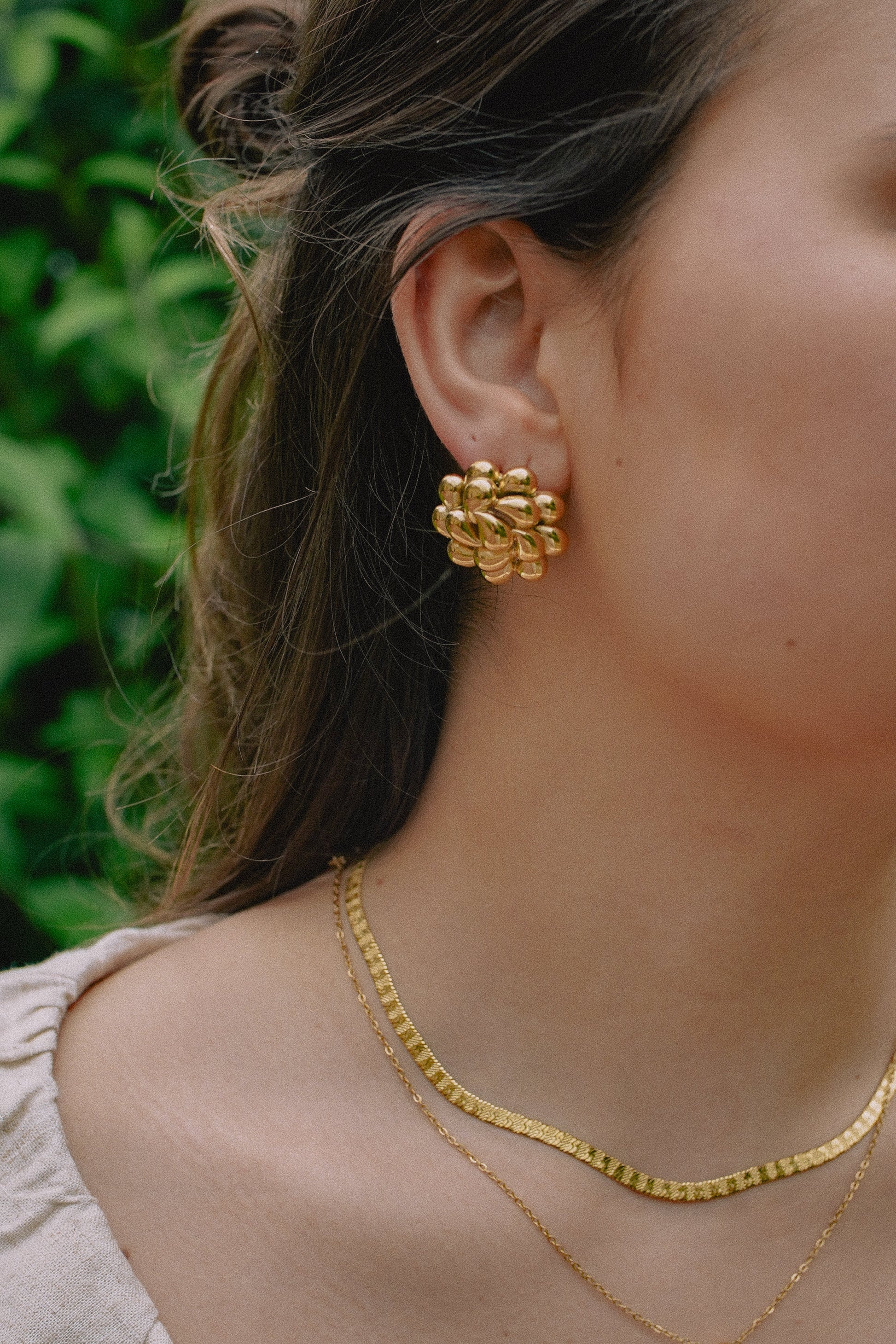 Gouden Oorbellen Dames – Statement Design 1