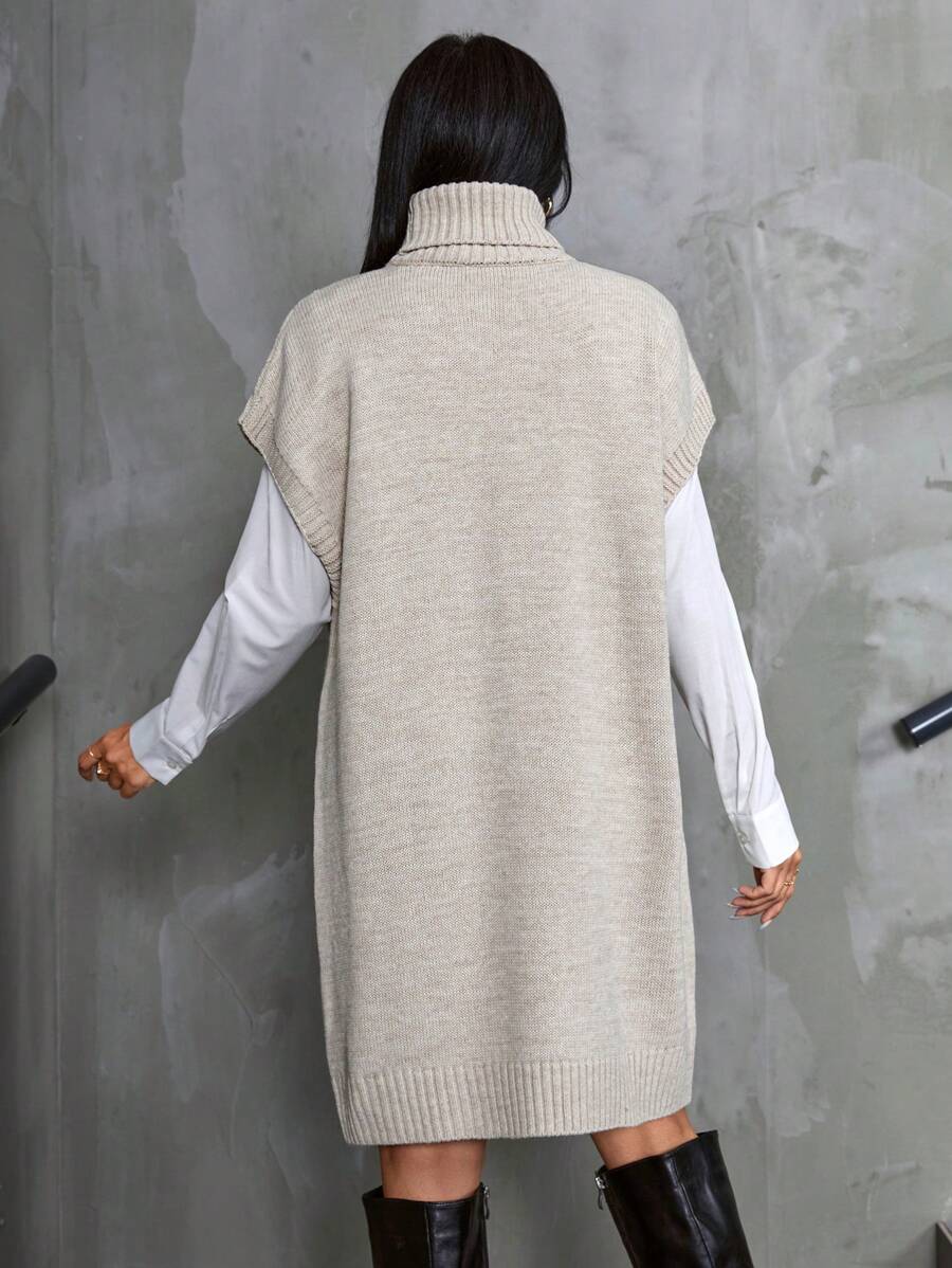 Kabelgebreide Mini Sweaterjurk – Elegante Winterlook 4