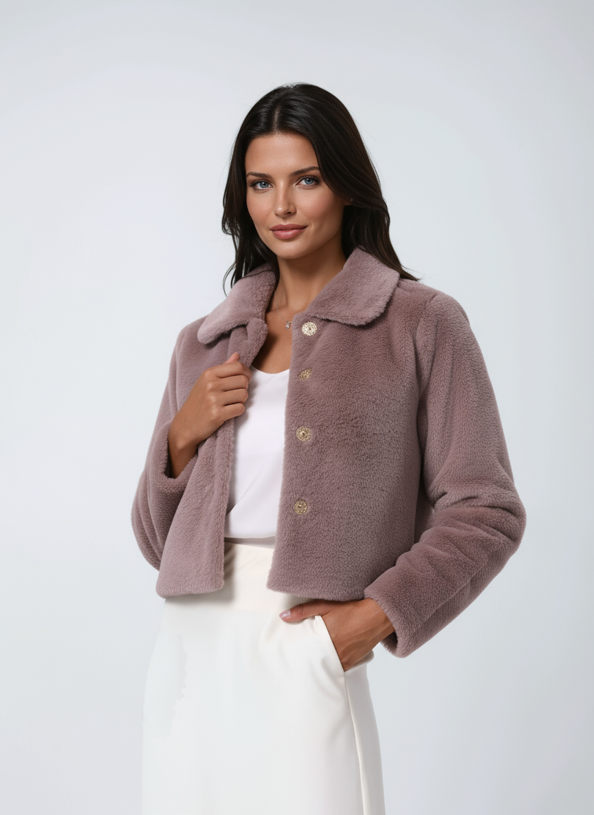 Korte Winterjas – Zachte Stijlvolle Look 3