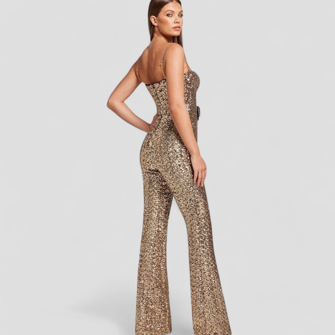 LEXI – Feestelijke Jumpsuit – Sprankelende Glitterstijl 2