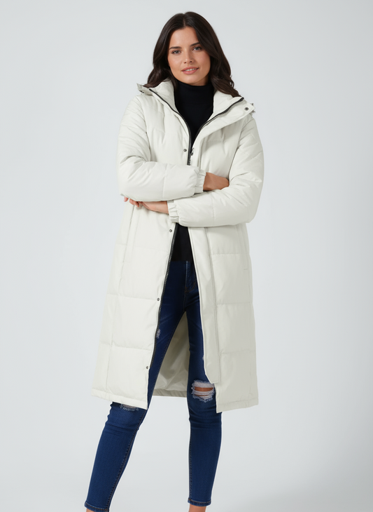 Lange Dames Jas Winter – Verstelbare Capuchon – Moderne Look 0